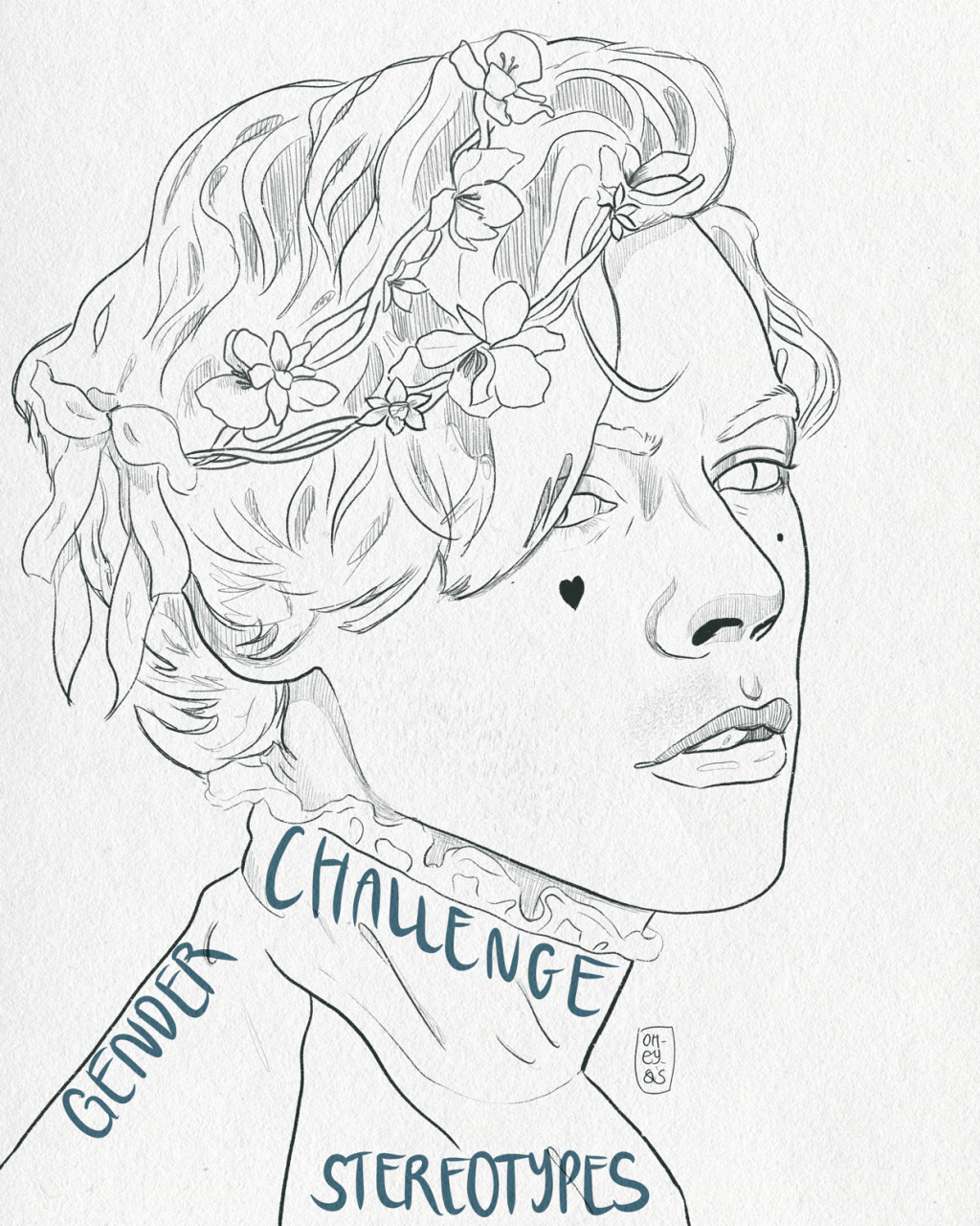 Illustration challenging gender stereotypes by Viktoria Spokojna