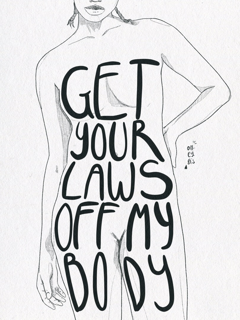 Illustration protest against abortion bans by Viktoria Spokojna