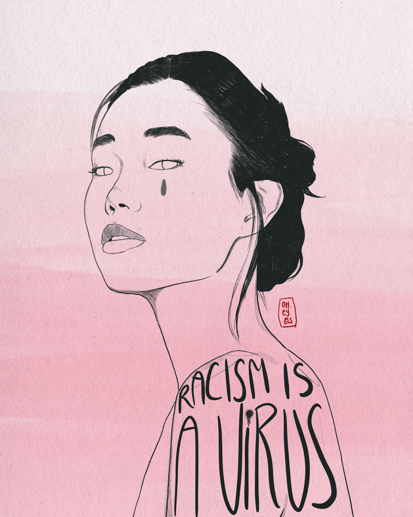 Illustration „Rassismus ist ein Virus