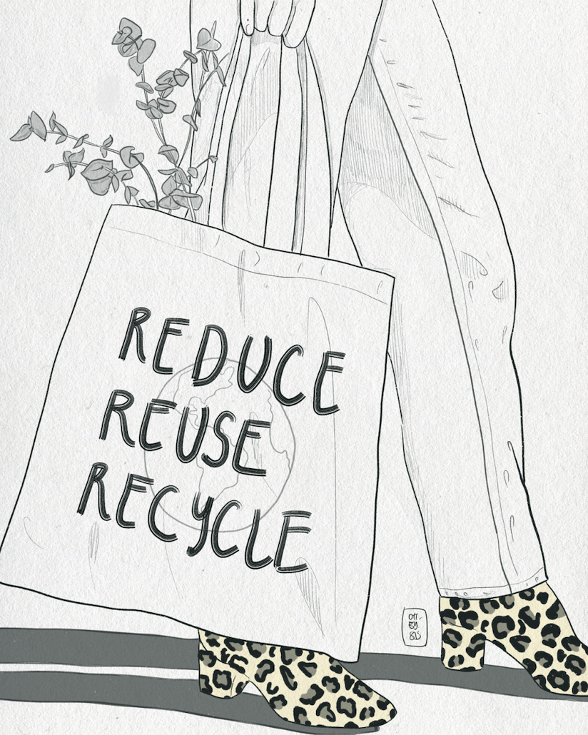 Illustration Reduce, Reuse, Recycle by Viktoria Spokojna